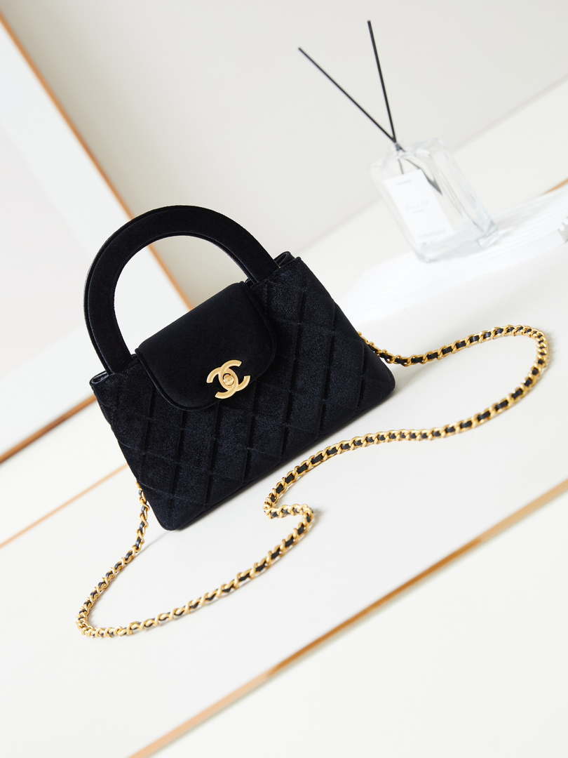 Chanel AS4416 Mini Shopping Bag Velvet Black