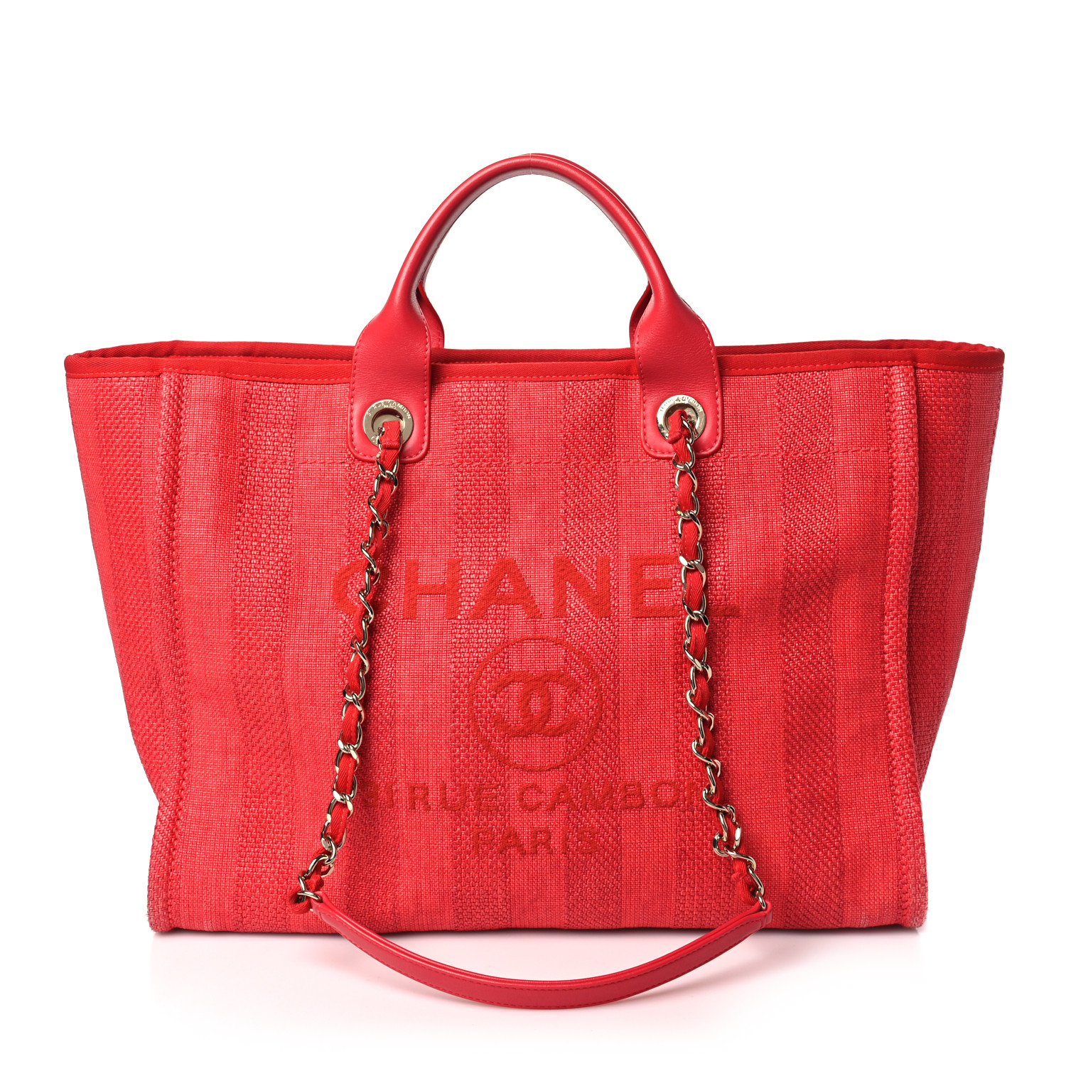 Chanel Medium Deauville Tote Red