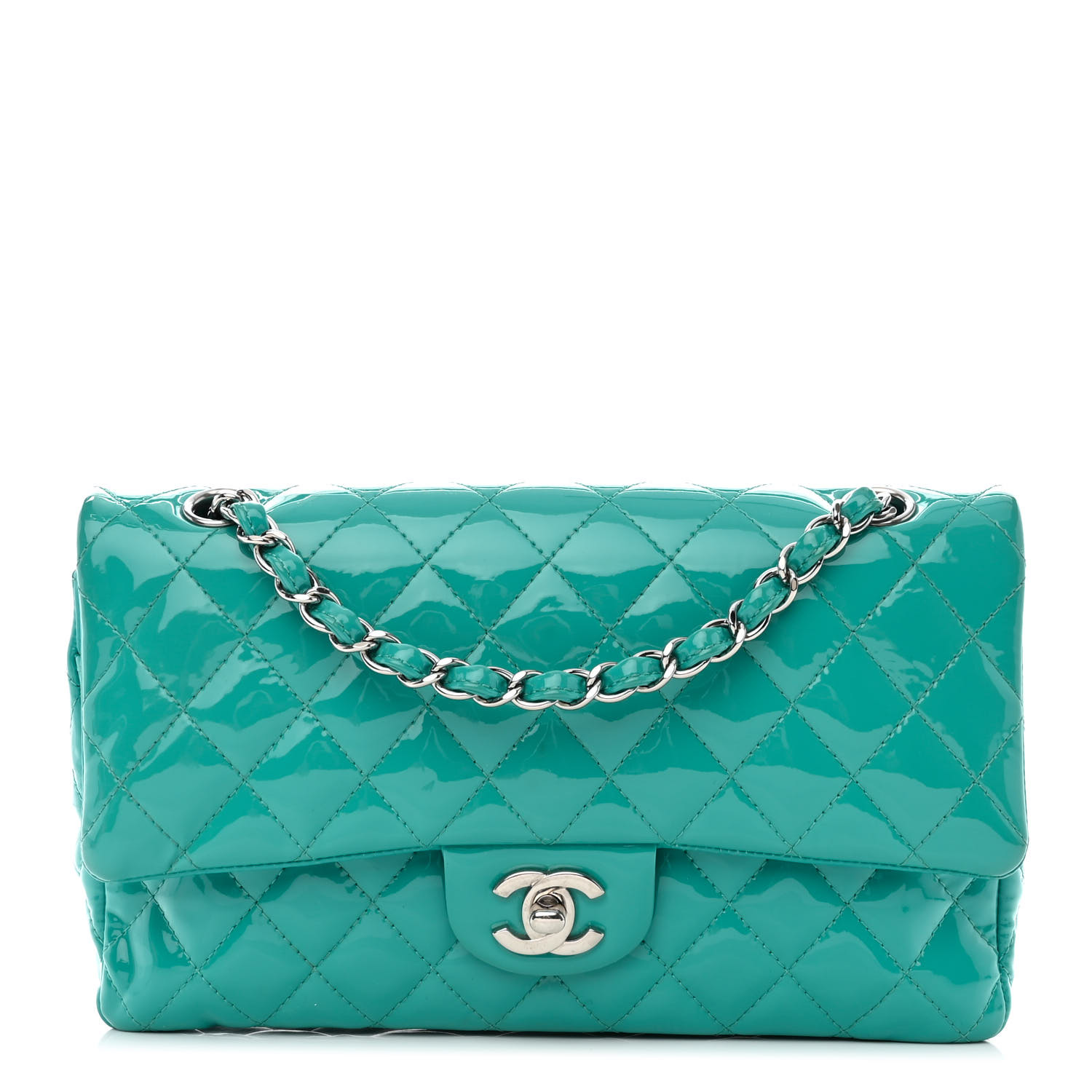 Chanel Medium Double Flap Turquoise