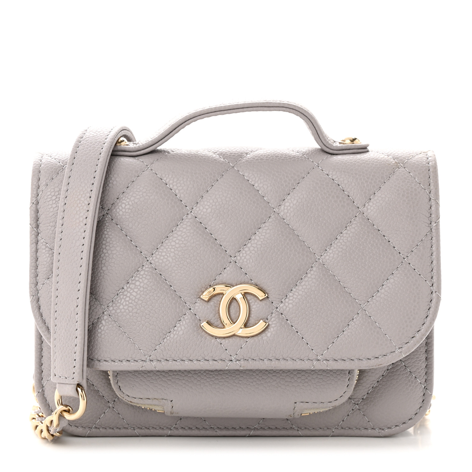 Chanel Mini Business Affinity Flap Grey