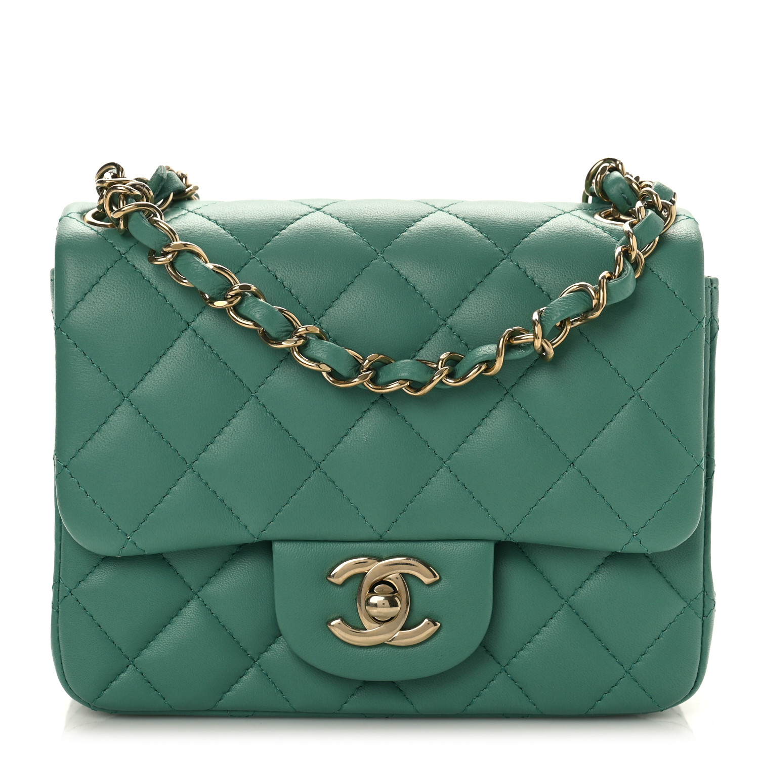 Chanel Mini Square Flap Green