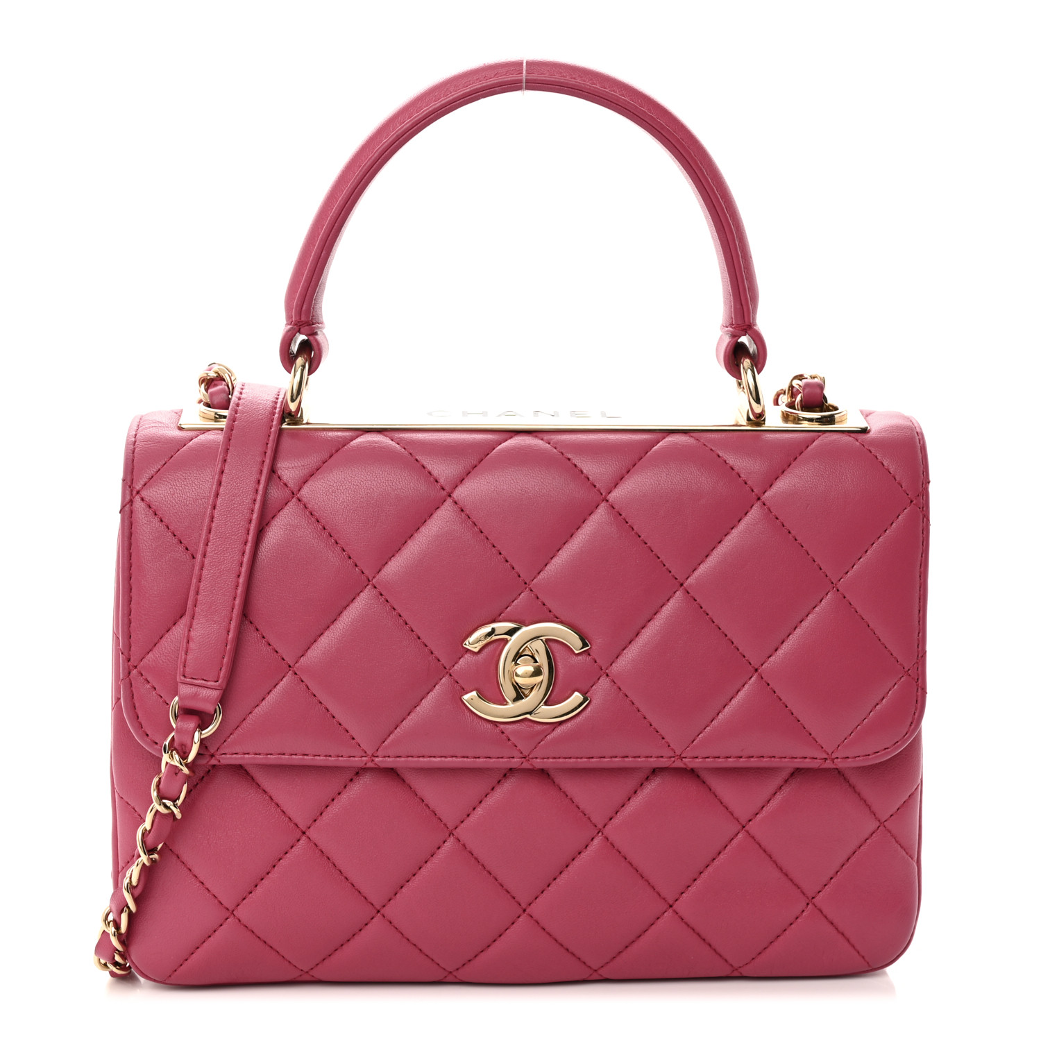Chanel Small Trendy CC Flap Dual Handle Bag Pink