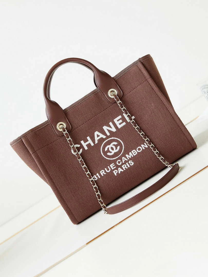 Chanel AS3257 Small Shopping Bag Brown