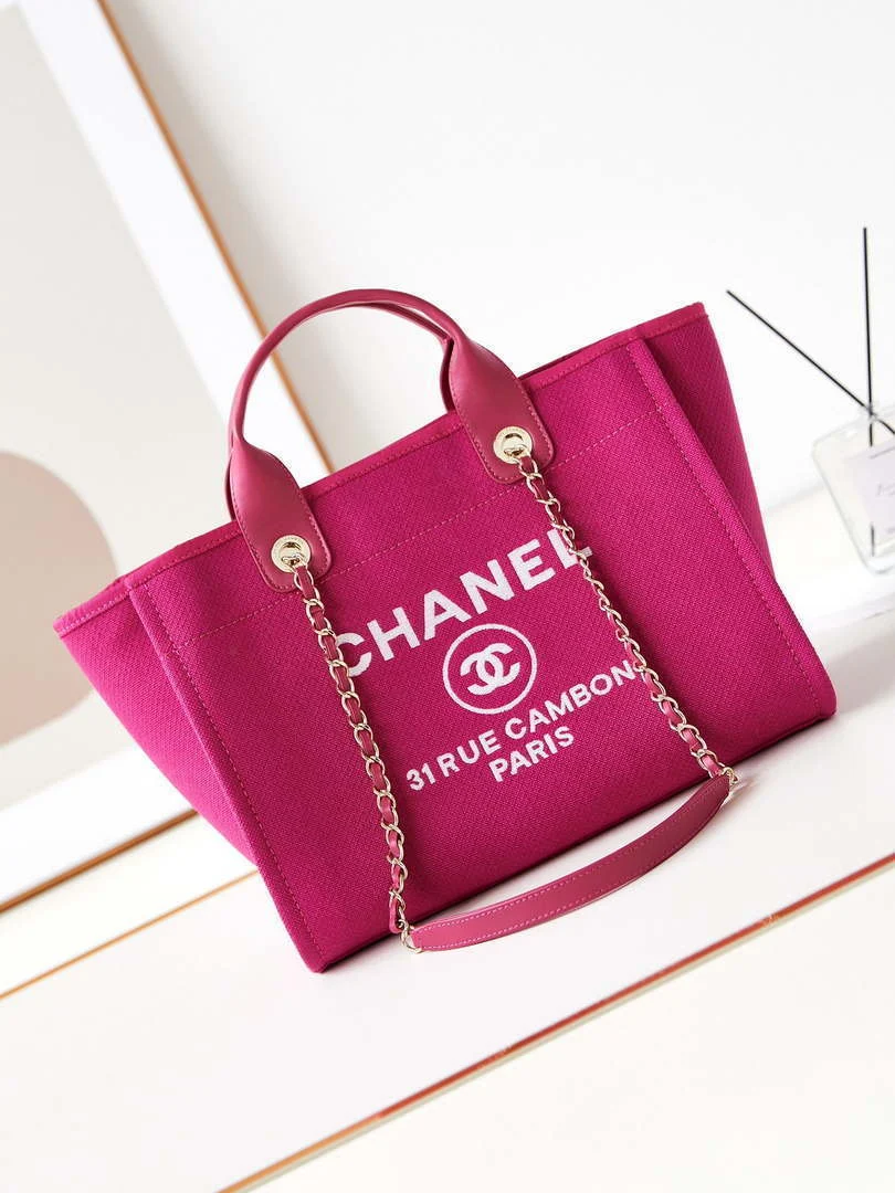Chanel AS3257 Small Shopping Bag Rose Red