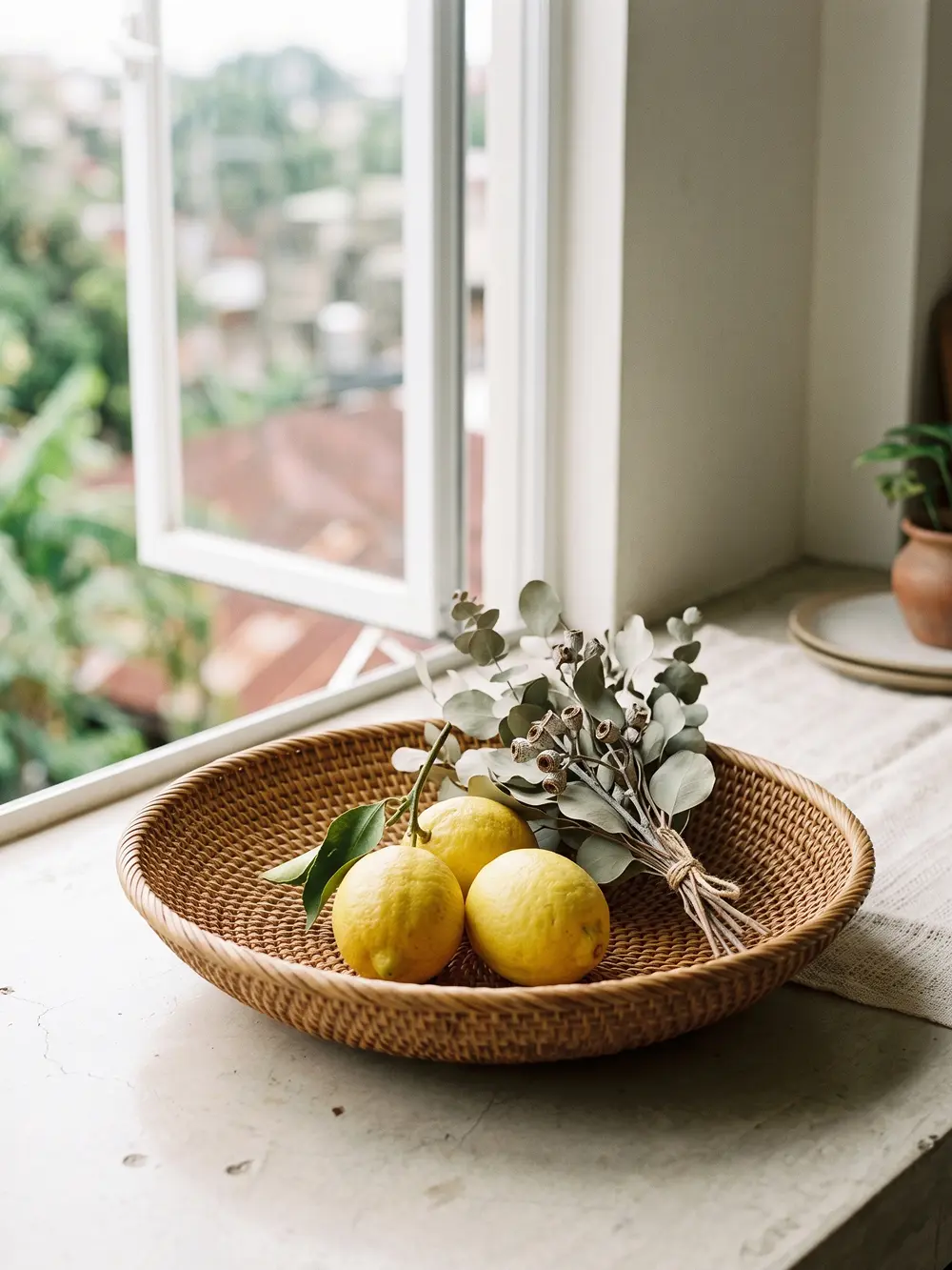 Rattan Fruit Bowl - Image 1